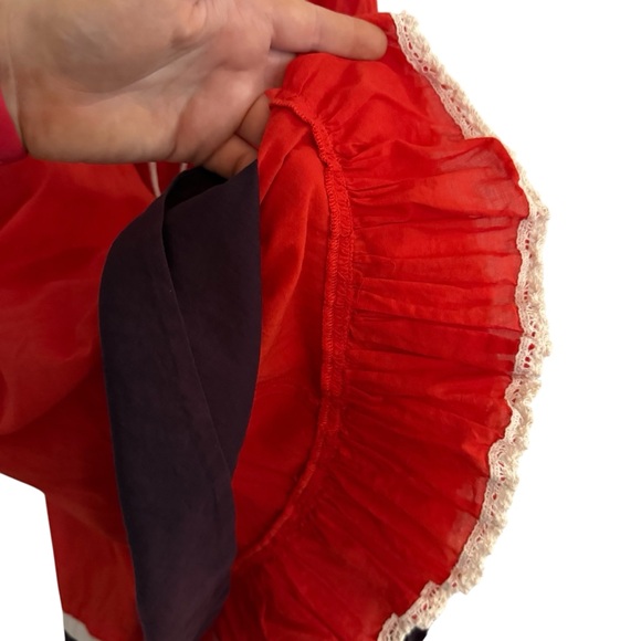 Floreat orange peasant Embroidered Dress size 2 - Picture 13 of 14